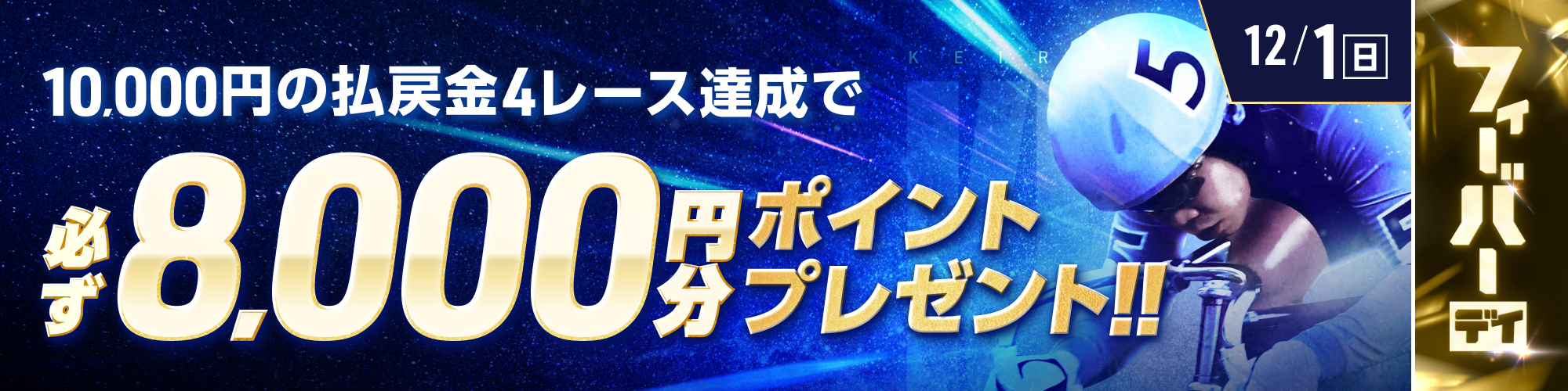 お好きなレースでチャレンジ！条件達成で8,000ptプレゼント