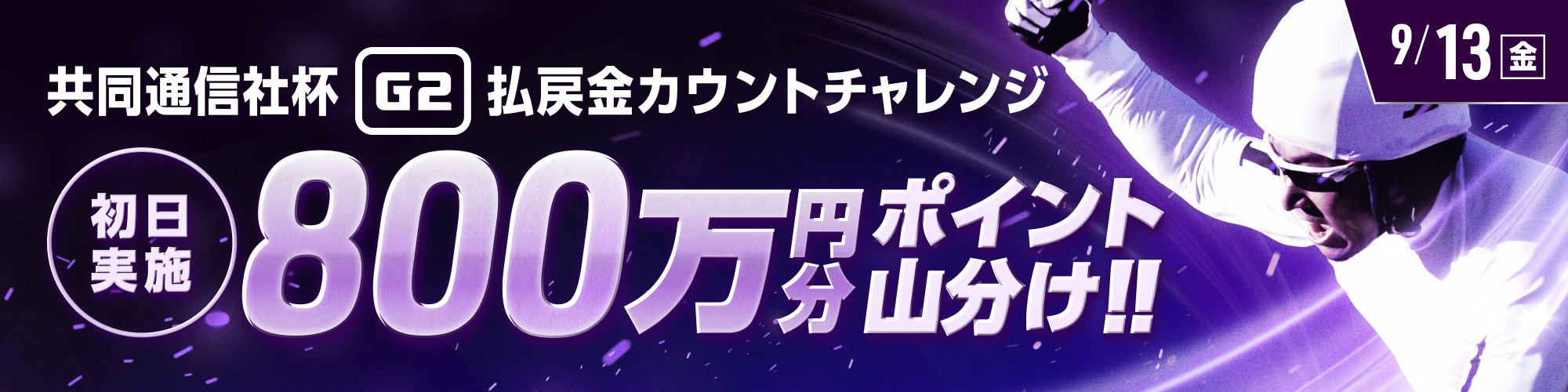 【同日開催】800万山分け！共同通信社杯競輪（G2）初日 払戻金カウントチャレンジ