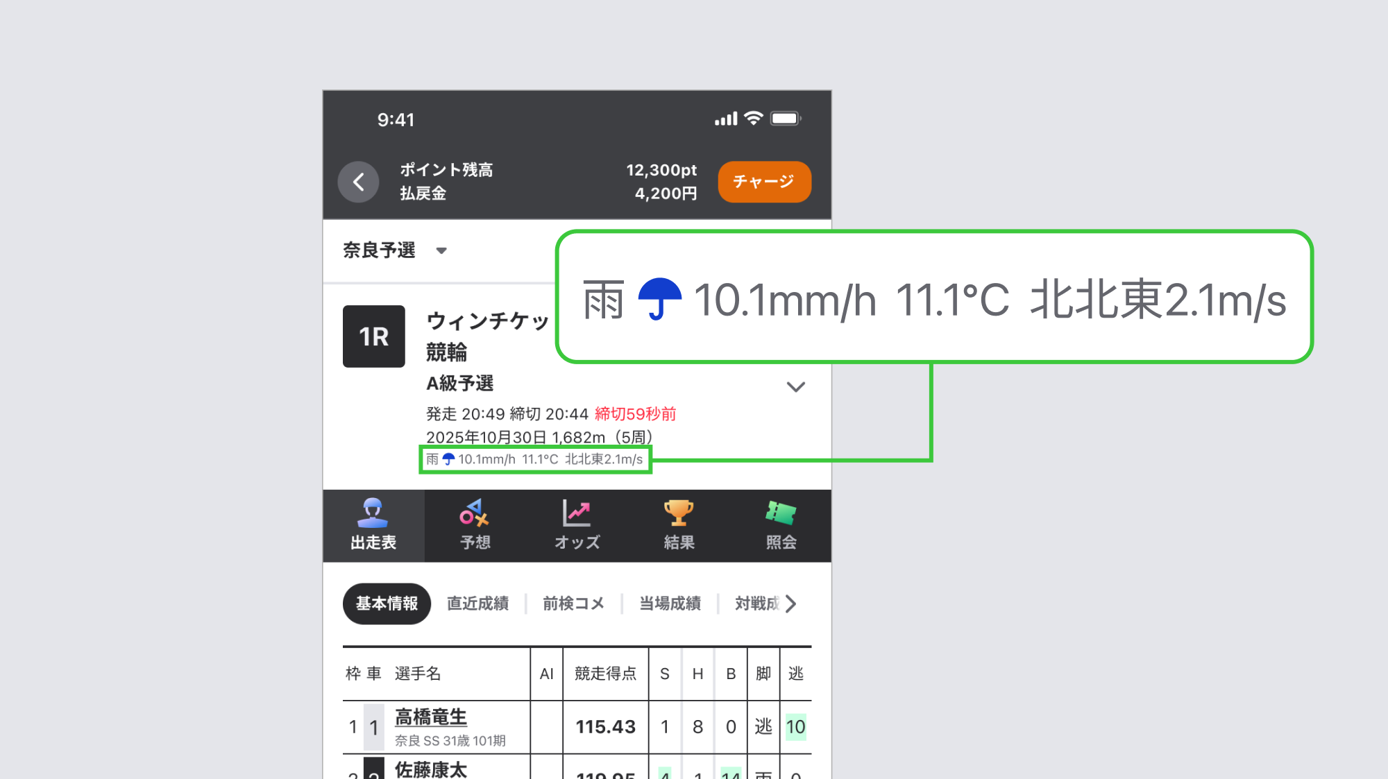 天気情報を表示