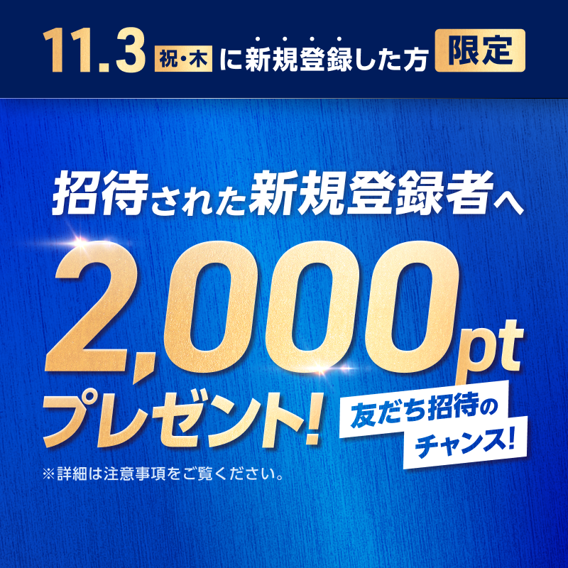 【予告】11月3日（祝・木）はスーパーウェルカムホリデー開催！