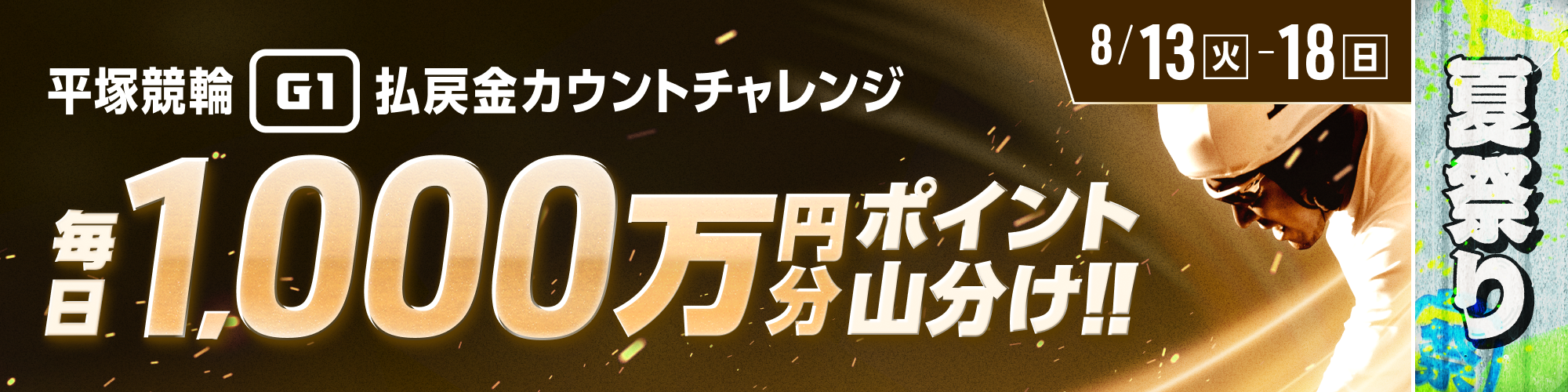 オールスター競輪（G1）は毎日1,000万山分け！