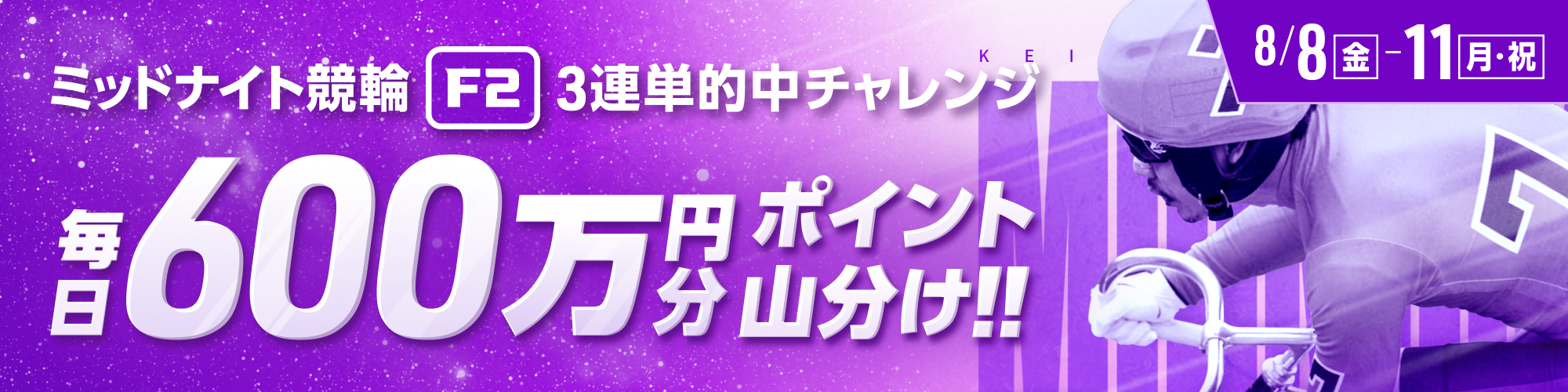 ミッドナイトで毎日600万山分け！3連単的中チャレンジ
