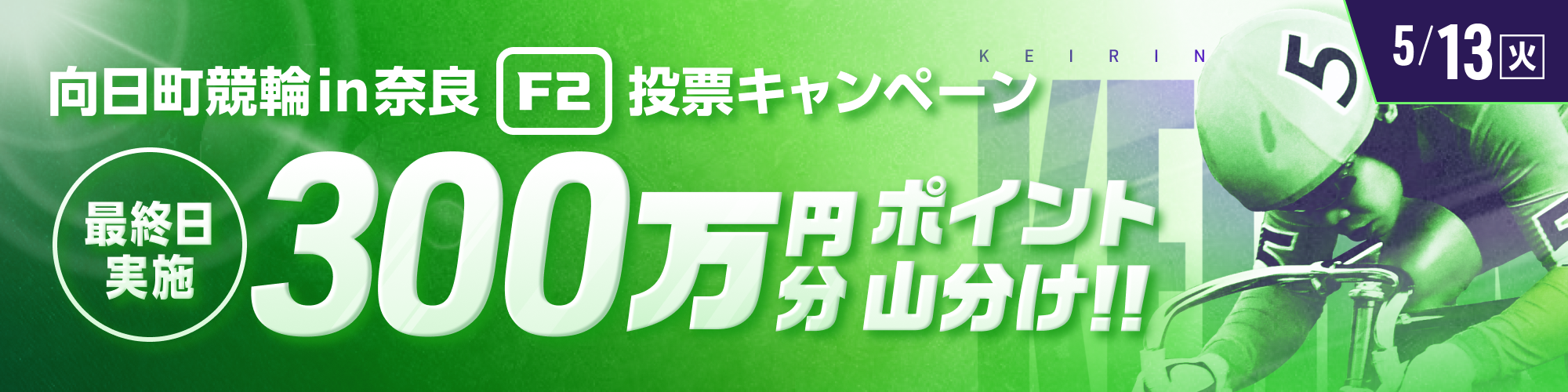 【300万山分け】向日町競輪in奈良F2ミッドナイト